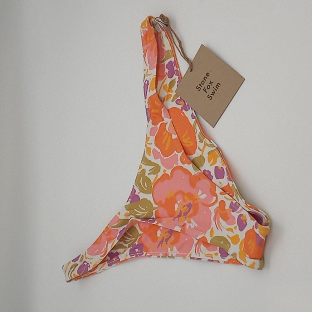 Stone Fox Swim Luka High Cut Bikini Bottom Bloom Print XL